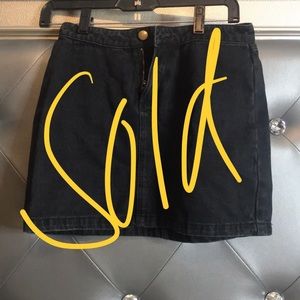 Black Jean skirt